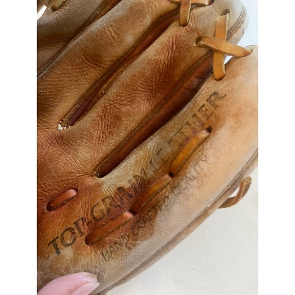 Spaulding Leather Jim Rice Pro Model Baseball Glove. Tan Brown. RHT 12.5” - Picture 2 of 8